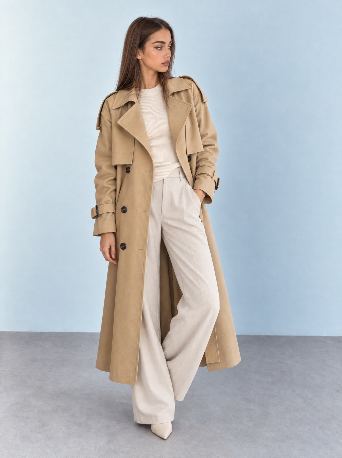 Sienna | Gabardina larga Camel